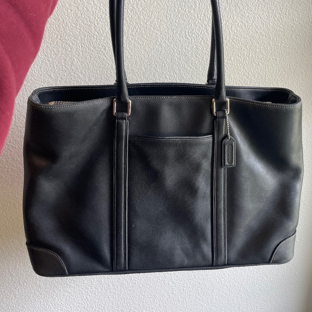 Vintage Leather COACH Y2K Tote Bag 7515